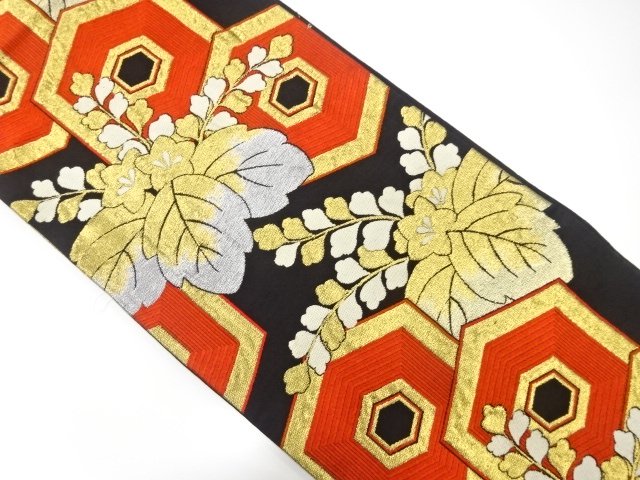 JAPANESE KIMONO / ANTIQUE FUKURO OBI (WEARABLE) / A PAULOWNIA PAULOWNI